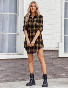 Seasonal Women's Flannel Plaid Shirts Long Sleeve Mid-Long Casual Boyfriend Shirts With Pockets Blouse Womenswear Oversize Comfort