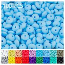 QYDCX Contas de lentilha de silicone faça você mesmo, 6/30/50/100/1800 peças, 12 mm, 30 cores, cordão faça você mesmo e contas acessórias