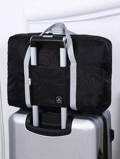 1 Piece Large Capacity Portable Travel Bag, Summer Travel Bag, Multi-Functional Luggage Storage Bag, Spacious Portable Travel Bag, Waterproof Storage Bag, Beach Bag, Cosmetic Bag, Toiletry Bag, Makeup Organizer For Makeup Pens, Eyeshadow, Mirror, Eyeliner, Lip Gloss, Skincare Products, Toothbrush, Toothbrush Cup, Soap, Shampoo, Comb, Watch, Phone, Necklace, Jewelry, Digital Products, Storage