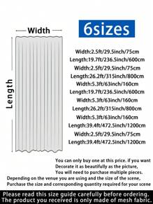 1 pièce, Rideaux en mousseline de soie noire élégante (longueur de 315 pouces et 236 pouces) - parfaits pour les arches de mariage, les fiançailles, les fêtes et les réceptions, les décorations suspendues romantiques pour les anniversaires et la Saint-Valentin, l'emballage de bouquets, les cantonnières pour arches de mariage, les fêtes d'anniversaire