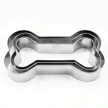 Dog Bone-Shaped Biscuit Cutting Mold, Cake Cutter, Biscuit Mold, Baking Tools, Kitchen Accessories. - Silver - View 14