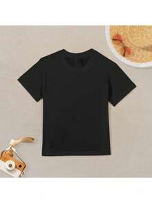Will Trade Brother For Robux - Funny Video Game Graphic Kid T-Shirt, Black Cotton Pullover With White Text, Casual All-Season Top For Kids, Casual Wear | Playful Design | Comfortable Fit, Kids T Shirts - Black - View 2