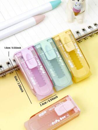 Push-Pull PuPu Dog Cute Eraser Girl Pencil Eraser Student Rubber Cartoon Pen Eraser Children School Supplies Prizes Office Eraser Back To School