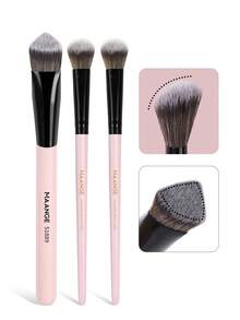 MAANGE 1pc/3pcs Triangle Brush, Portable Smudge Cosmetic Brush Makeup Brush With Foundation Brush Blush Brush Loose Powder Brush Contour Brush Highlighter Brush Makeup Tools Gift For Women & Girl Travel Makeup Brush ,Foundation Brush,Concealer Brush,Blush Brush,Contour Brush,Blush Brush,Bronzer Brush,Powder Brush,Foundation Brush,Blush Brush,Giveaways - 粉色 - 查看 2
