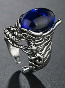 1 Pc New Charm Purple Dragon Eye Rings For Men Women Clarw Punk Hip Hop Animal Ring Fashion Party Jewelry Gifts