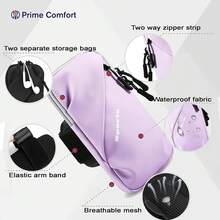 Correas de brazo para teléfono, pequeñas fundas cruzadas con banda para el brazo, se adapta a  y todos los teléfonos celulares, uso para correr, caminar, senderismo y ciclismo (tamaño grande, - Morado - Ver 7