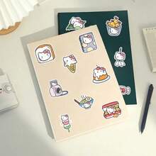 Sanrio 50 PCs Funny Cute Q-Version Kitty Cat Stickers For Laptops, Water Bottles, Diaries, Suitcases, Cars, Wardrobes And Other DIY Decorative Stickers,Back To School,School Supplies