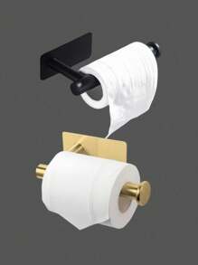 1pc Gold Toilet Paper Holder Bathroom Tissue Storage Rack Stainless Steel Paper Towel Hanger Back To School