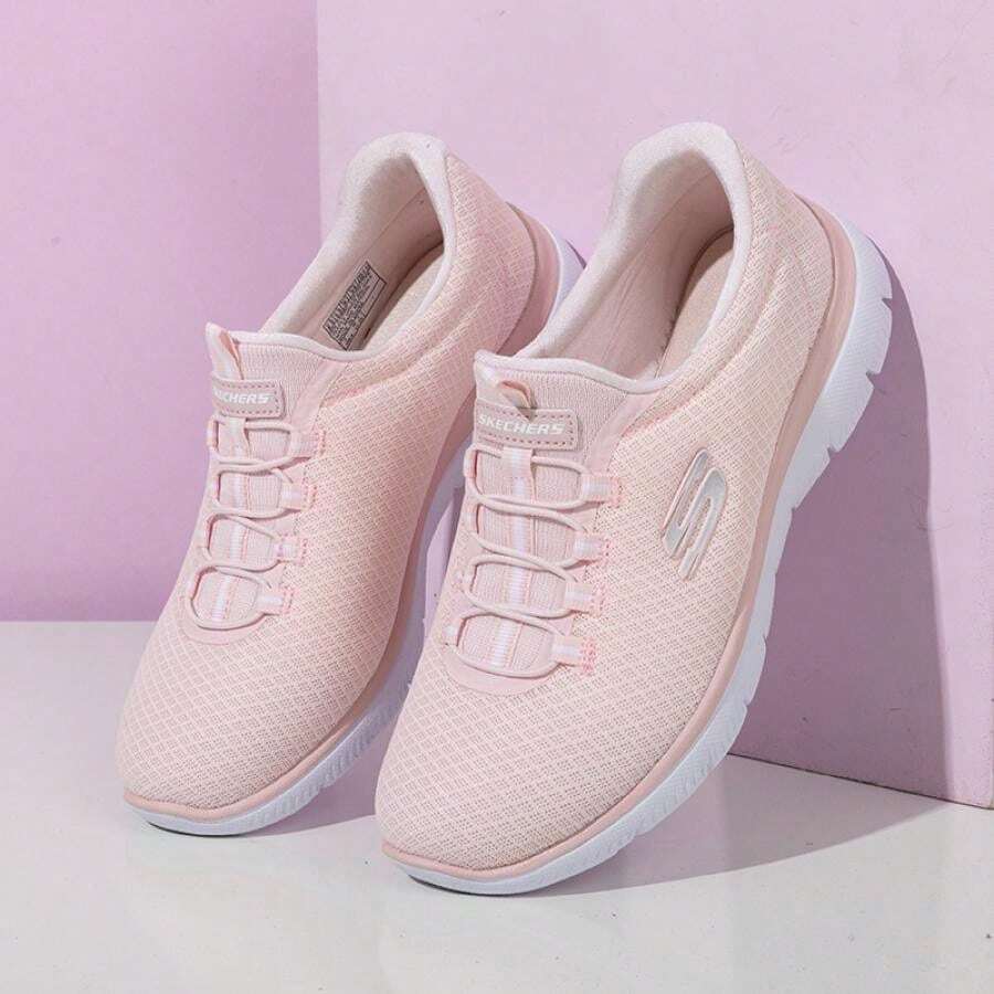 Skechers 女士轻便休闲鞋，SPORT 女士套脚运动鞋，软底步行鞋 12980-LTPK - 淺粉色 - 查看 1