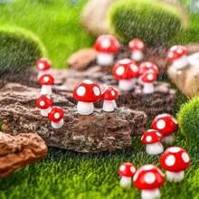 15pcs Red Cute Mini Mushroom Statues, Garden Mushroom Decor, Potted Craft, Outdoor Holiday Decor, Featherless, Self-Standing, No Power Needed, Suitable For Garden, Glass Container Landscape, Cottage Decor, 3D Modeling Handicrafts | Vivid Mushroom Shape | Polished Treatment, Mushroom Ornaments