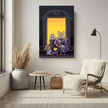 Framed Undertale  Canvas Wall Art Poster -  , Dark Tones With Warm Ing, Featuring Iconic Characters, Perfect For Bars, Cafes, Homes, Offices & Bedrooms Decor,Personalized And Creative Home Decoration, High-Quality Decorative Posters, Dormitories, Gyms, Bars, Coffee Shops, Game Halls, Wall Paintings For Rooms And Living Rooms, Perfect Gifts - Framed - View 3