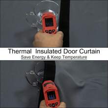 Local Warehouse, Curtains -Magnetic Thermal Insulated Door Curtain,Thicker Layered Fabric&Full Strip Magnets,Temporary Doorway Cover Curtains, Self-Closing Privacy Magnetic Screen Door,Door Window Insulation Kit For Winter - Fit Doors to 38x82 Inch - View 4