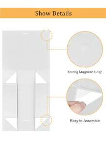 2pcs Flip-Top Folding Gift Box Set, Gift Bag & Gift Box, White Gift Packaging Box, Folding Double-Sided Gift Box Suitable For Birthday Parties, Festivals, Saudi National Day Gifts, Family Gatherings, Weddings, Wedding Favors, Gift Packaging