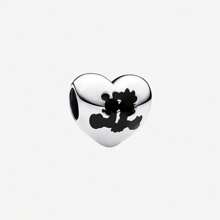 Disney 1 Pc Fashion Mickey Minne Dangle Charm Silver Plated Fit Bracelet Necklace DIY Holiday Gift