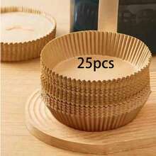 100个一次性空气炸锅，纸质空气炸锅内胆，纸质篮碗，烤盘，烤箱配件，烘焙工具，厨房小工具，厨房配件 - 彩色 - 查看 15