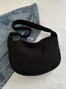 女士灯芯绒2025新款单肩包韩版时尚简约风格糖果色斜挎包