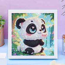 DIY Panda Diamond Painting Kit - Round Acrylic Rhinestones Mosaic Craft Set, Home Decor And Unique Birthday Gift - Multicolor - View 5