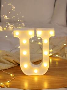 1pc Letter Lights For Holiday Party Decor, Children's Room Decor, 26-Piece English Alphabet & Numbers LED Decorative Light, BABY Anniversary, 6.3inch/16CM, Birthday Decoration And Gift, Holiday Decor And Party, Wedding Decoration, Home Bedroom Decor, Living Room/Gathering Decor, Camping, Warm White Lighting