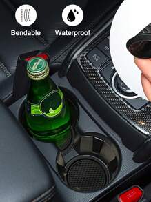 1pc/2PCS Car Cup Coaster, Cup Holder Insert Coasters,Universal Auto Non-Slip Cup Holder Embedded In Ornaments Silicone Coaster, Car Interior Accessories Mat,7cm/2.75 Inch Soft Rubber Pad Set Round Auto Drink Coaster Car Interior Accessories