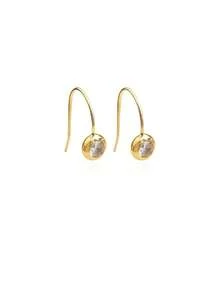1 Pair Elegant Geometric 925 Sterling Silver Earring Hooks, Unique Charming Style For Women Daily/Work Wear - Gold - View 5