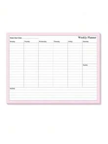 BUBU 1pc Weekly Planner - Daily Planner To Do List Task Checklist Notepad Undated Goals Planning Pad Tear-Off Notepad,Back To School Supplies - Pink - View 6