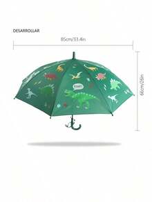 [Paraguas nuevo que cambia de color al contacto con agua con diseños de dibujos animados]Disponible en colores rosa, azul claro, verde y azul. Diseños divertidos de sirenas, dinosaurios, cohetes y ranas. Un paraguas ligero y encantador para todo el día, con mango recto o curvo, borde segu-ro, apropiado tanto para días soleados como para días de lluvia. Duradero, protector contra rayos ultravioletas, mango largo, creativo y divertido, resistente al viento, y cuenta con un marco de metal reforzado. Un regalo creativo perfecto para Navidad y Acción de Gracias - Verde - Ver 5