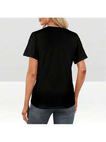 Drake Search & Rescue Tee, Rap Merch Graphic Tee -Round-Neck T-Shirt,Breathable & Moisture-Wicking T-Ghirt,Premium Heavyweight Tee Summer - Black - View 2