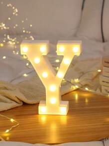 1pc Letter Lights For Holiday Party Decor, Children's Room Decor, 26-Piece English Alphabet & Numbers LED Decorative Light, BABY Anniversary, 6.3inch/16CM, Birthday Decoration And Gift, Holiday Decor And Party, Wedding Decoration, Home Bedroom Decor, Living Room/Gathering Decor, Camping, Warm White Lighting