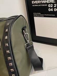 Y2K Style Embroidery Large Capacity Duffel Bag Wallet, Multifunctional Portable Gym Bag, Wet And Dry Separation Travel Bag, Lightweight Training Bag, Fashionable Luggage Bag, Suitable For Students, Cruise Essentials, School, Hospital, Airport, Gym, Travel Vacation, Weekend Overnight, Hiking, Outing, Sports Training, Outdoor Sports, Holiday Gifts, Birthday Gifts Bag For School School Accessories School Stuff