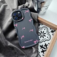 1 件可爱粉色领结装饰手机壳，花卉纸盒创意时尚设计，马卡龙色哑光全保护套适用于 //Redmi/Apple/XR/11/14/15/16/Transsion/INFINIX/HOT/30/I/PLAY/SPARK/POP/40/20/Honor/90LITE 防水防震防摔防刮 - 彩色 - 查看 5