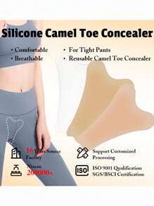1pc Seamless/Invisible Intimate Protection Sticker For Bikini Area, Silicone Waterdrop Shaped Private Part Cover