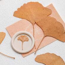 1 件，植物叶纹理系列，蜡封封头，银杏叶/荷叶/枫叶，复杂的纹理设计，独特的可拆卸设计，带有复杂的叶脉图案，非常适合信封、剪贴簿、书签和毕业礼物、礼品卡、派对邀请函、葡萄酒包装、蜗牛邮件、圣诞礼物、礼品包装、返校、学校用品 - 多尺寸 - 查看 7