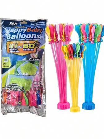 111pcs Self-Sealing Water Balloons, Quick Fill Water Balloons, Perfect For Party Games And Fun Activities