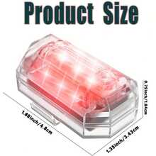 High Brightness RGB LED Strobe Lightwith Remote Control, 7 Color USB RechargeableFlashing Emergency Warning Light For Car,Motorcycle, Bike, Helmet, Bicycle, Drone, Truckand RC Boat (1PCS) - Black - View 4