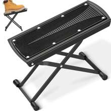 Miwayer Guitar Footrest Pedal 4/6 Position Height Footboard Metal Non-Slip Rubber Pad Adjustable Folding  For Guitar Accessories