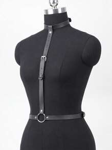 Cinturón de cadena para la cintura sexy para mujeres, cinturón gótico PU para la cintura, cadena de Body para la cintura, regalo de San Valentín, accesorio para atuendo de cita