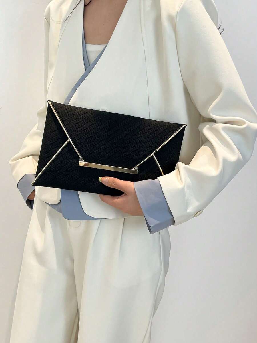 1 plic din piele PU cu model Wheatear, geantă de seară formală ușoară pentru femei