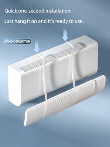 1pc Universal Wall-Mounted Air Conditioner Anti-Direct Blow Baffle - All-In-One Wind Guard Protector, Easy Installation Air Conditioner Baffle, Bid Farewell To Traditional Baffle, Hanging Hook-Style Baffle More Convenient, Anti-Direct Blow, Efficient Wind Protection, Simple And Easy, Create A Comfortable Home Environment