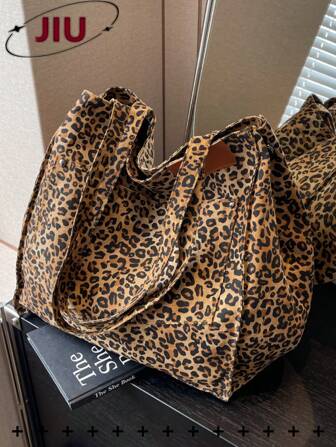 Retro Leopard Print Nylon Tote Bags For Women, Large Capacity Hobo Bags, Multi-Pocket Handbags, Multi-Functional Shoulder Bags, Simple Beach Bags, Large Capacity Shopping Bags, Convenient Book Bags. Suitable For Travel, Vacations, Business Trips, Daily Commutes, Shopping, Offices, Campus, Libraries, Beaches, Cruise, Dates, Work, Students, Nurses, Teachers, Flight Attendants, Business People, Holiday Gifts, Birthday Gifts, And Gift-Giving. , Teacher Gift