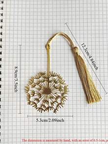 4 件/1 件优雅金属书签，带有花卉和流苏设计 - 铜色、金色装饰 - 理想的教师礼物和办公室配件，精致书签|流苏装饰书签|金属饰面，学校用品，返校