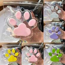 1 pieza Juguete con forma de pata de gato de silicona, con textura de uva, de rebote lento, que alivia el estrés para niños/adultos, perfecto como regalo para niños/adultos en festividades como Navidad, Halloween, disponible en verde, morado, naranja, azul, rosa