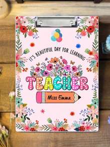 Personalized Teacher Gifts, Custom Acrylic Clipboard With Teacher Name, Elements Teacher Clipboard, Back To School Teacher Appreciation Gift,School Supplies