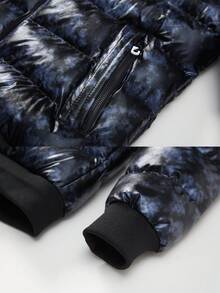 Men's Padded Coat, Fashionable Hooded Padded Coat, Thickened For Winter