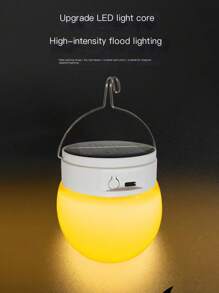 Outdoor Lantern, Waterproof, 4 Lighting Modes, USB Rechargeable & Solar Powered, Battery Powered Camping Light For Indoor & Outdoor Decoration - House, Patio, Balcony, Bar