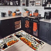 1pc Halloween Rug, Faux Sheepskin Backed With TPR, Soft, Durable And Machine Washable Floor Covering For Entrances, Doorways, Indoor, Suitable For Living Room, Bathroom, Bedroom, Gaming Room, Laundry, Dorm Decor, Stain Resistant - Multicolor - View 5