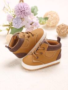 1双软底婴幼儿运动鞋，0-1岁，春秋季 - 棕色 - 查看 3