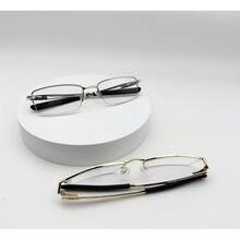 Rectangular Metal Eyeglass Frame - All Black - View 3
