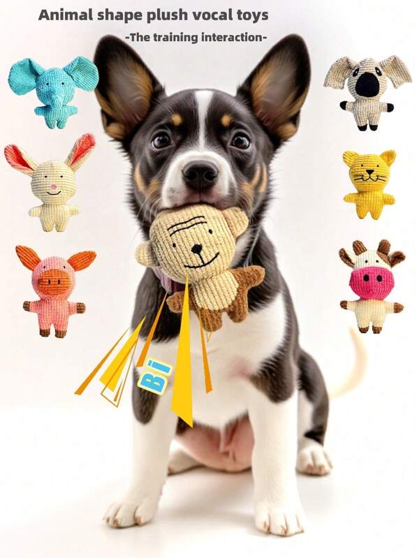 Squeaky Dog ​​Toys, Puppy Teething Toys, Cute Small Dog Toys Stuffed Plush Dog Toys, Natural Cotton Puppy Toys, Puppy Chew Toys For Small To Medium Dogs To Keep Them Busy(For Pets Only)
