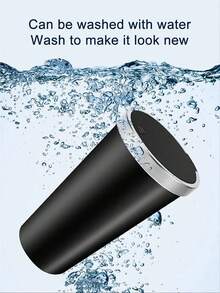 带盖汽车垃圾桶、汽车杯架垃圾桶、迷你必备车内配件、防漏垃圾桶、汽车、家庭、厨房、办公室多功能收纳和存储 - 均碼 - 查看 6