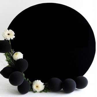 1 stuk ronde booghoes, 6/6,6/7,2 ft grote elastische boogachtergrondhoes, zwarte ronde fotoachtergrondcirkelstandaardhoes voor bruiloften, ceremonies, banketten, Halloween, Pasen, familiebijeenkomsten, bruiloften/verjaardagen/feestartikelen